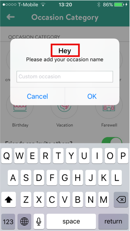 Doni 'Hey' occasion screen